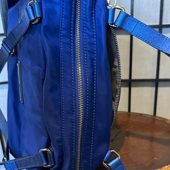 MZ Wallace New York Royal Blue Nylon Large Bag Zipper Shoulder/Handbag - Picture 10 of 13